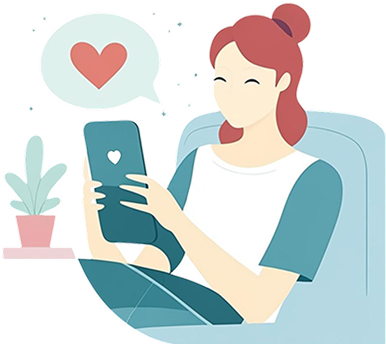 日記を書く女性